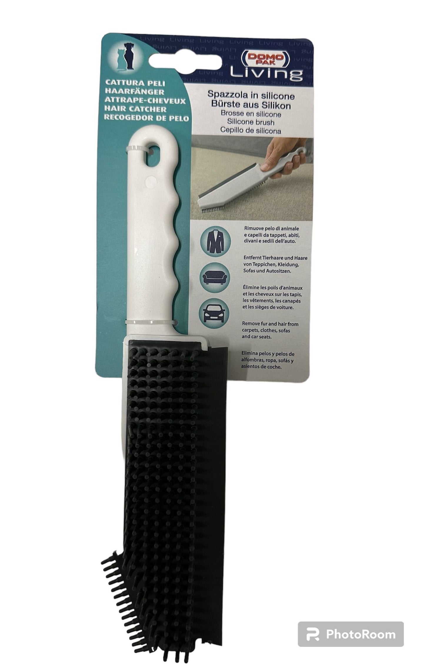 DOMOPAK LIVING SPAZZOLA IN SILICONE CATTURA PELI