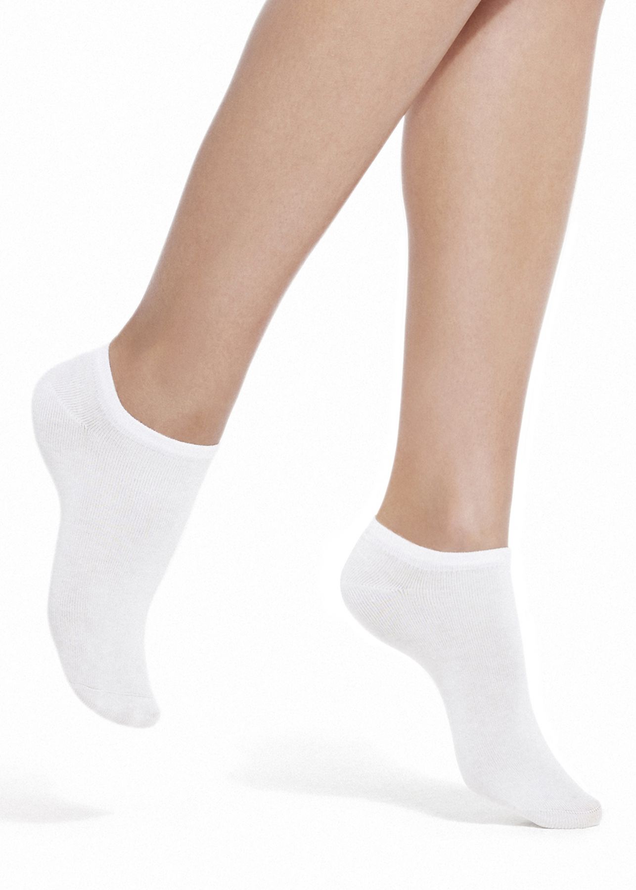 GOLDEN LADY MINICALZINO IN COTONE TG. UNICA 3 PAIA BIANCO