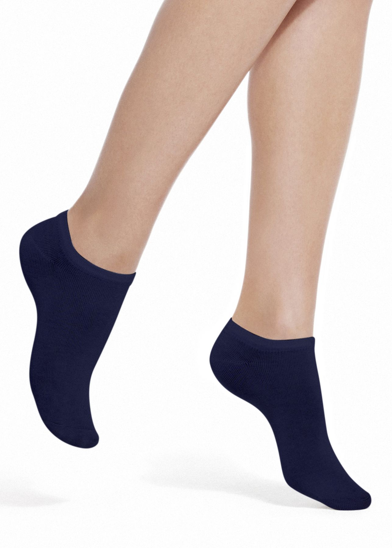 GOLDEN LADY MINICALZINO IN COTONE TG. UNICA 3 PAIA BLU SCURO