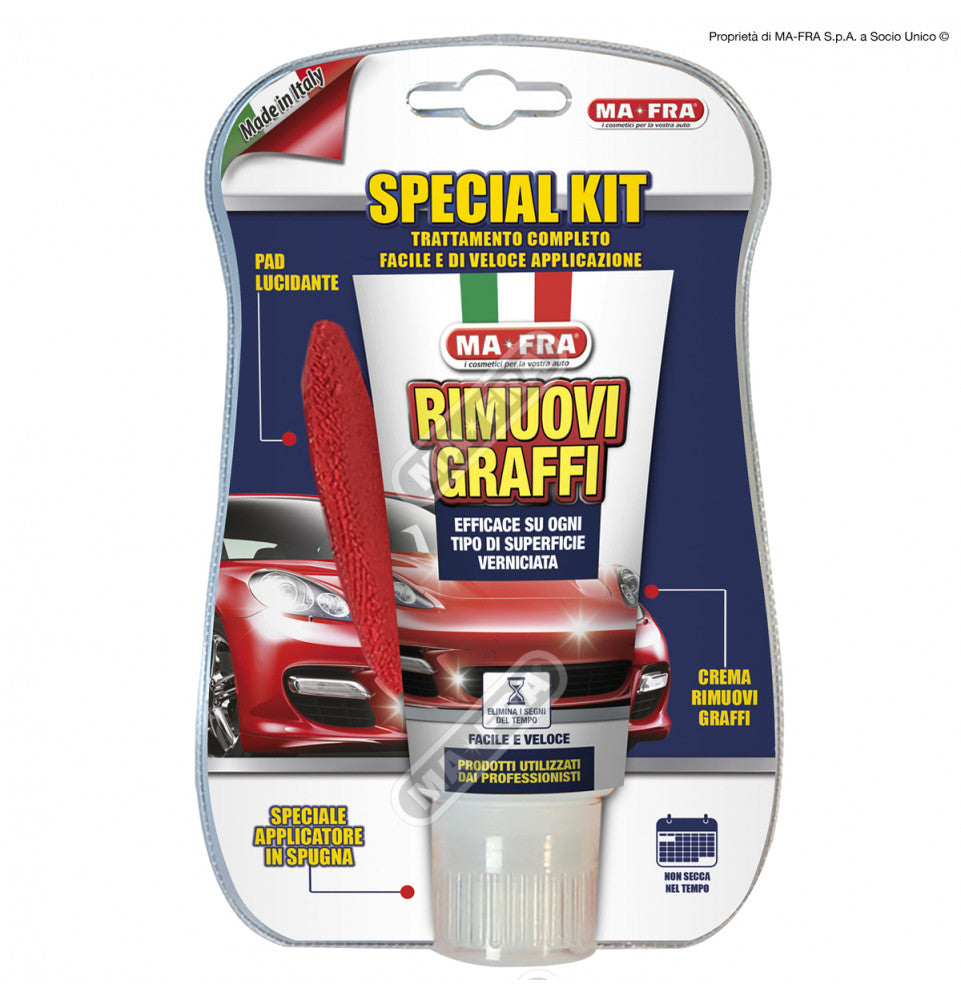 MAFRA SPECIAL KIT RIMUOVI GRAFFI 100ML + PAD LUCIDANTE