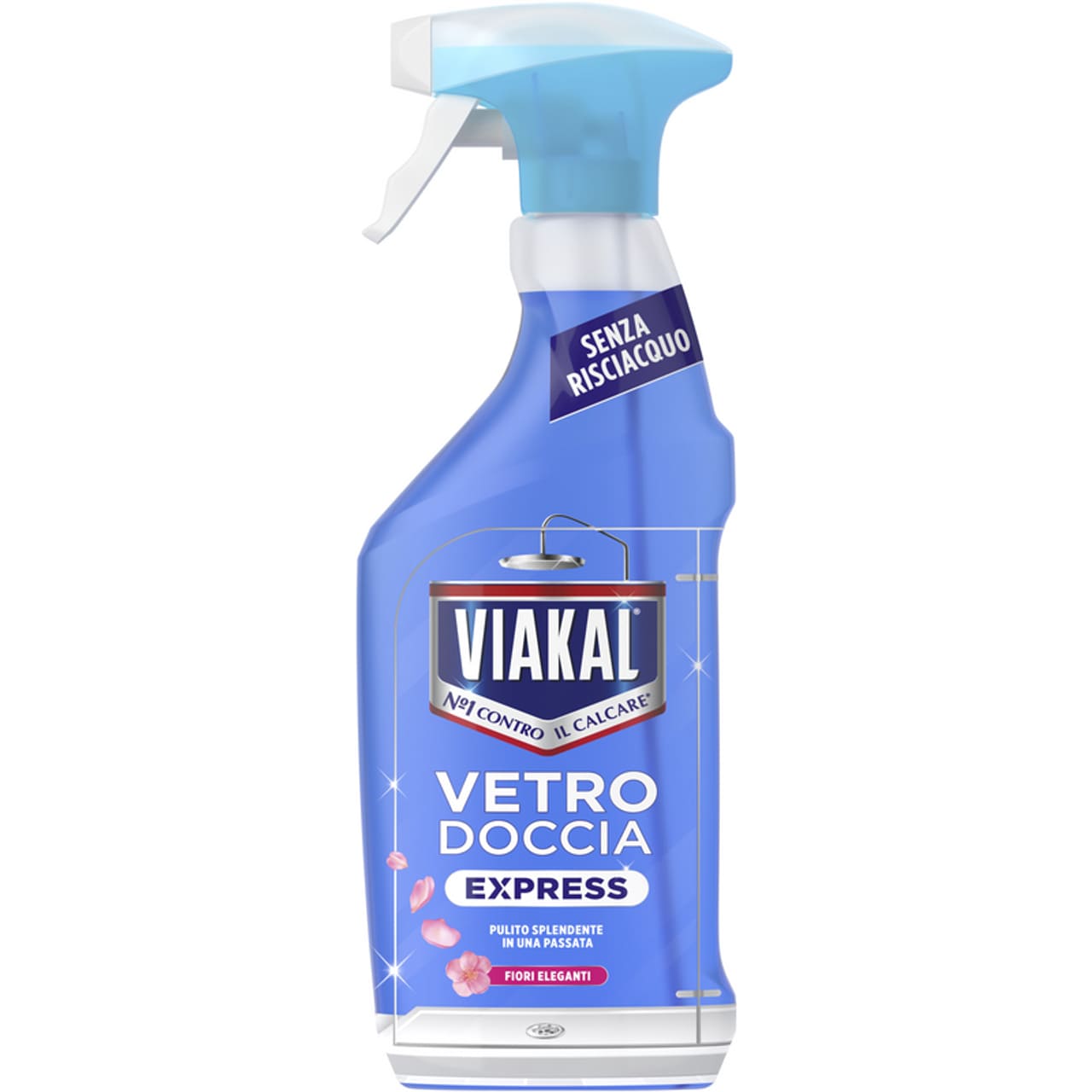 VIAKAL SPRAY 470ML VETRO DOCCIA EXPRESS FIORI ELEGANTI