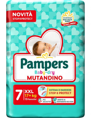 PAMPERS BABY DRY MUTANDINO 7 XXL 17+KG X13
