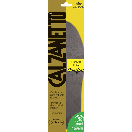 EBANO CALZANETTO SOLETTA MEMORY FOAM COMFORT MISURA 24-46