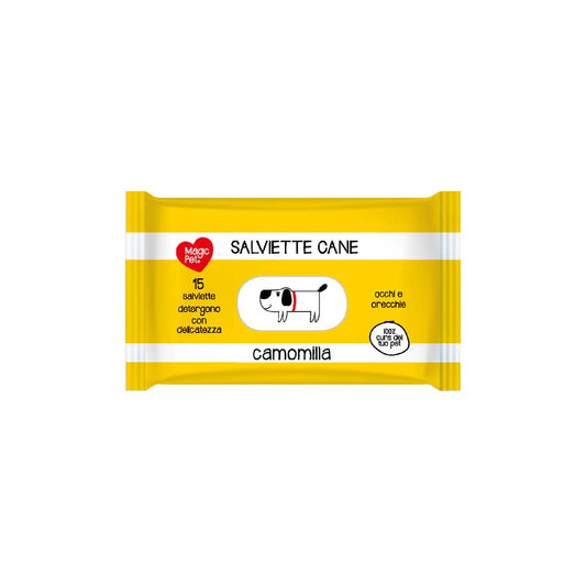 MAGIC PET SALVIETTE CANE OCCHI ORECCHIE 15PZ CAMOMILLA