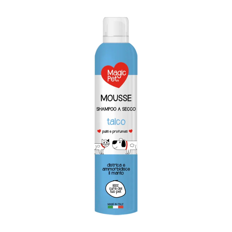 MAGIC PET MOUSSE SHAMPOO A SECCO PER CANI E GATTI 300ML TALCO