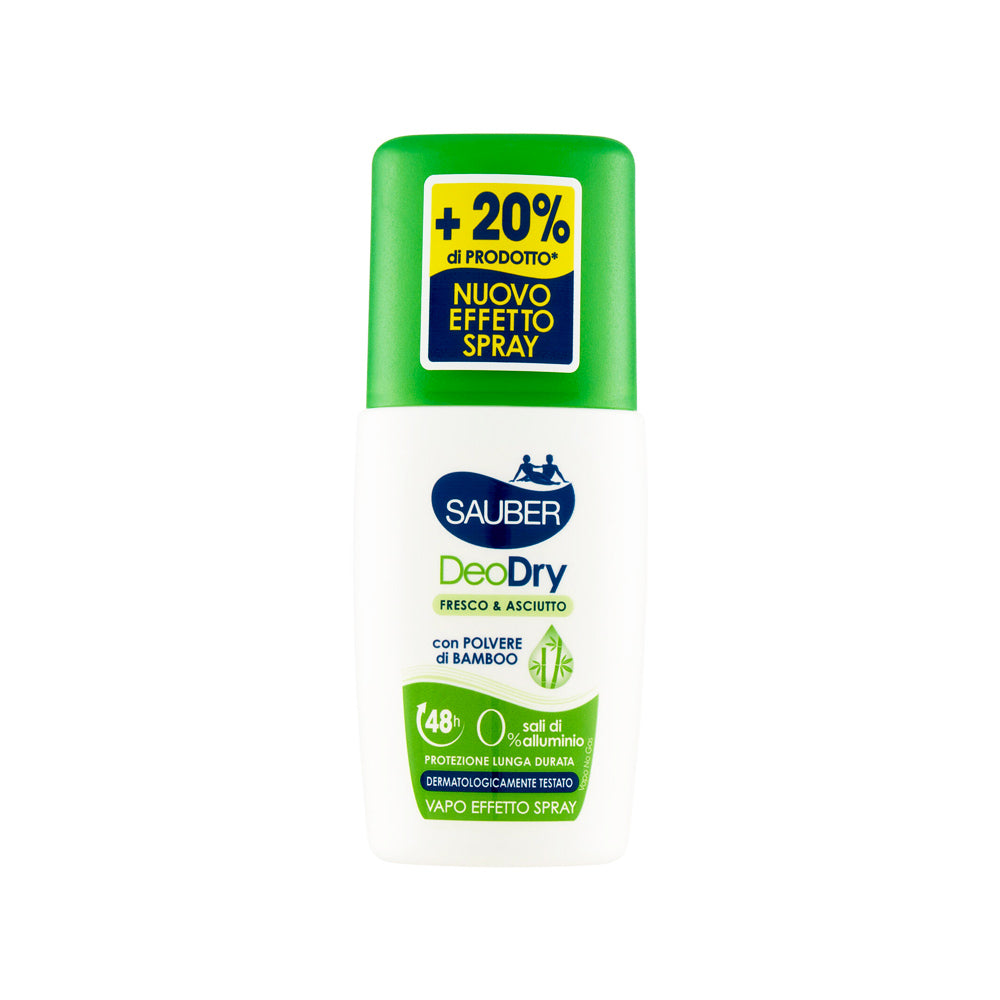 SAUBER DEO VAPO 90ML DEODRY FRESCO & ASCIUTTO POLVERE DI BAMBOO 48H