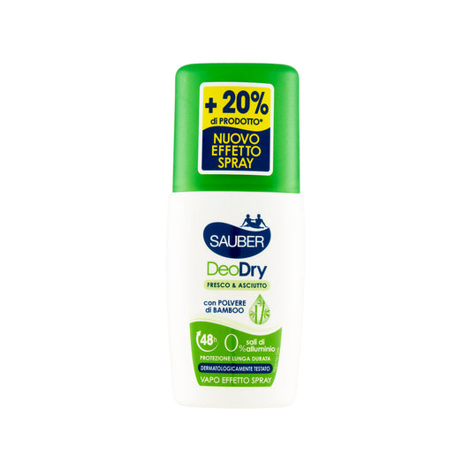 SAUBER DEO VAPO 90ML DEODRY FRESCO & ASCIUTTO POLVERE DI BAMBOO 48H