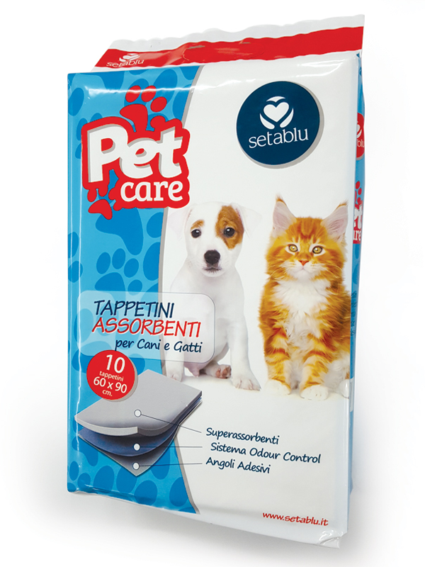SETABLU PET CARE TAPPETINI ASSORBENTI CANI E GATTI CM.60X90 10PZ