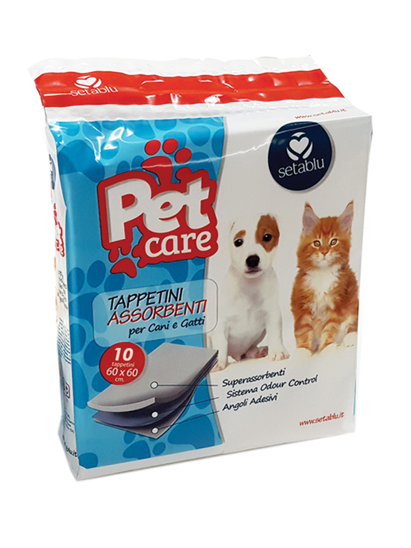 SETABLU PET CARE TAPPETINI ASSORBENTI CANI E GATTI CM.60X60 10PZ