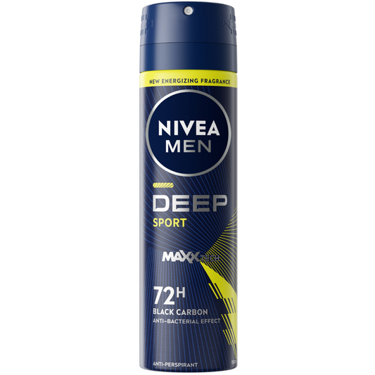 NIVEA MEN DEO SPRAY 150ML DEEP SPORT 72H BLACK CARBON