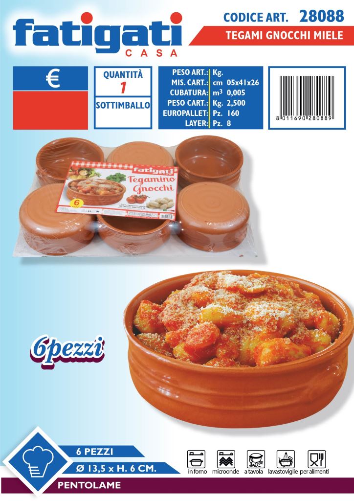 FATIGATI CASA TEGAMINO GNOCCHI MIELE CM.13,5X6H 6PZ