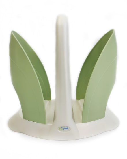 ECOPLAST PORTA BICCHIERI DUO TULIPANO VERDE Cm 22,3 x 12,5 x 20 h