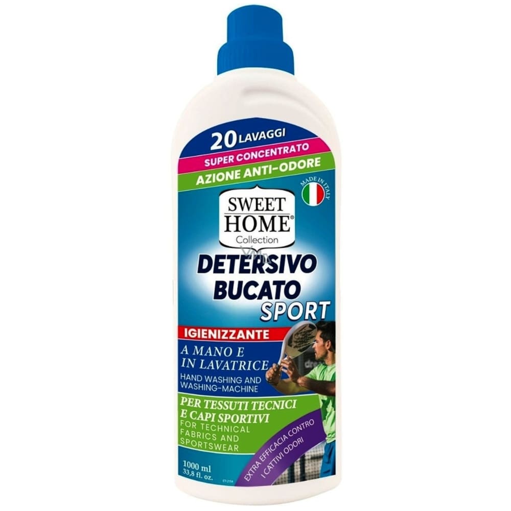 SWEET HOME COLLECTION DETERSIVO BUCATO SPORT 1L 20 LAVAGGI PER TESSUTI TECNICI E CAPI SPORTIVI