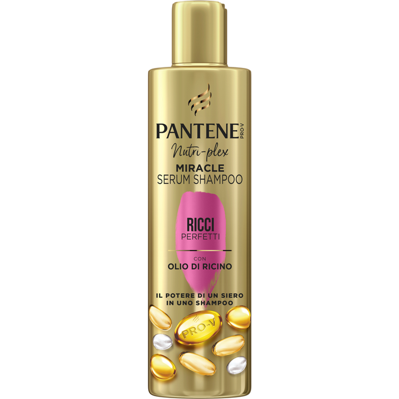 PANTENE NUTRI-PLEX MIRACLE SERUM SHAMPOO 250ML RICCI PERFETTI CON OLIO DI RICINO