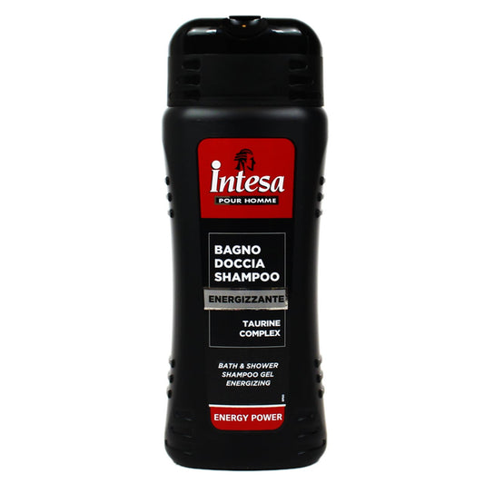 INTESA POUR HOMME BAGNO DOCCIA SHAMPOO 500ML ENERGIZZANTE TAURINE COMPLEX ENERGY POWER