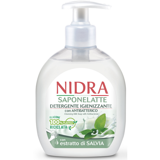 NIDRA SAPONELATTE 300ML IGIENIZZANTE CON ANTIBATTERICO CON ESTRATTO DI SALVIA