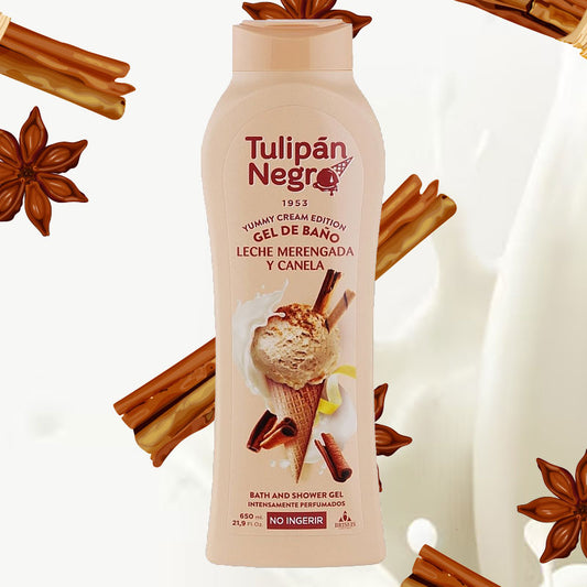 TULIPAN NEGRO GEL BAGNO DOCCIA 650ML LECHE MERENGADA Y CANELA