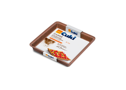 CUKI CUOCE CARRE' CONTENITORI IN CARTA FORNO 3PZ CM.18X4X18,4X1,8H