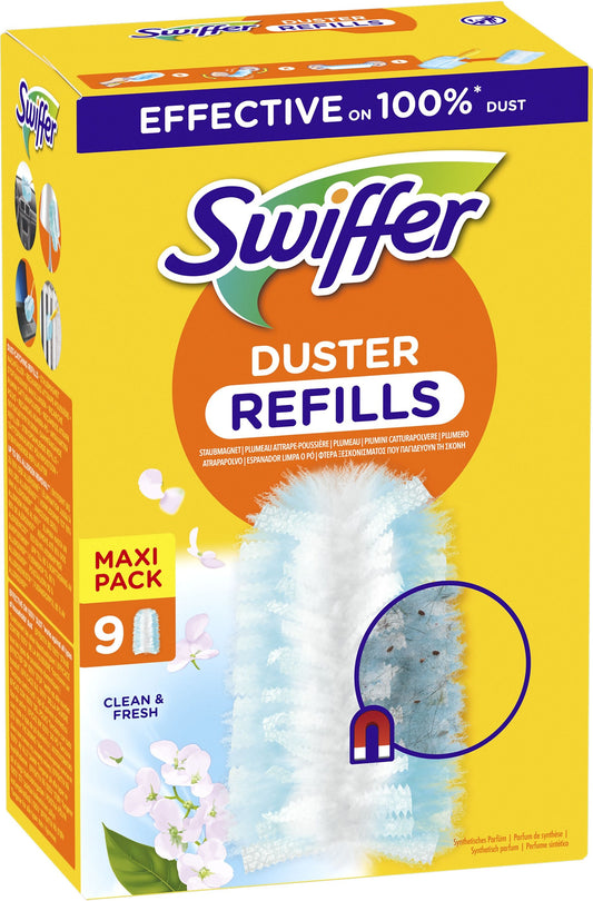 SWIFFER DUSTER RICARICHE PIUMINI CATTURAPOLVERE X9 CLEAN & FRESH MAXI PACK