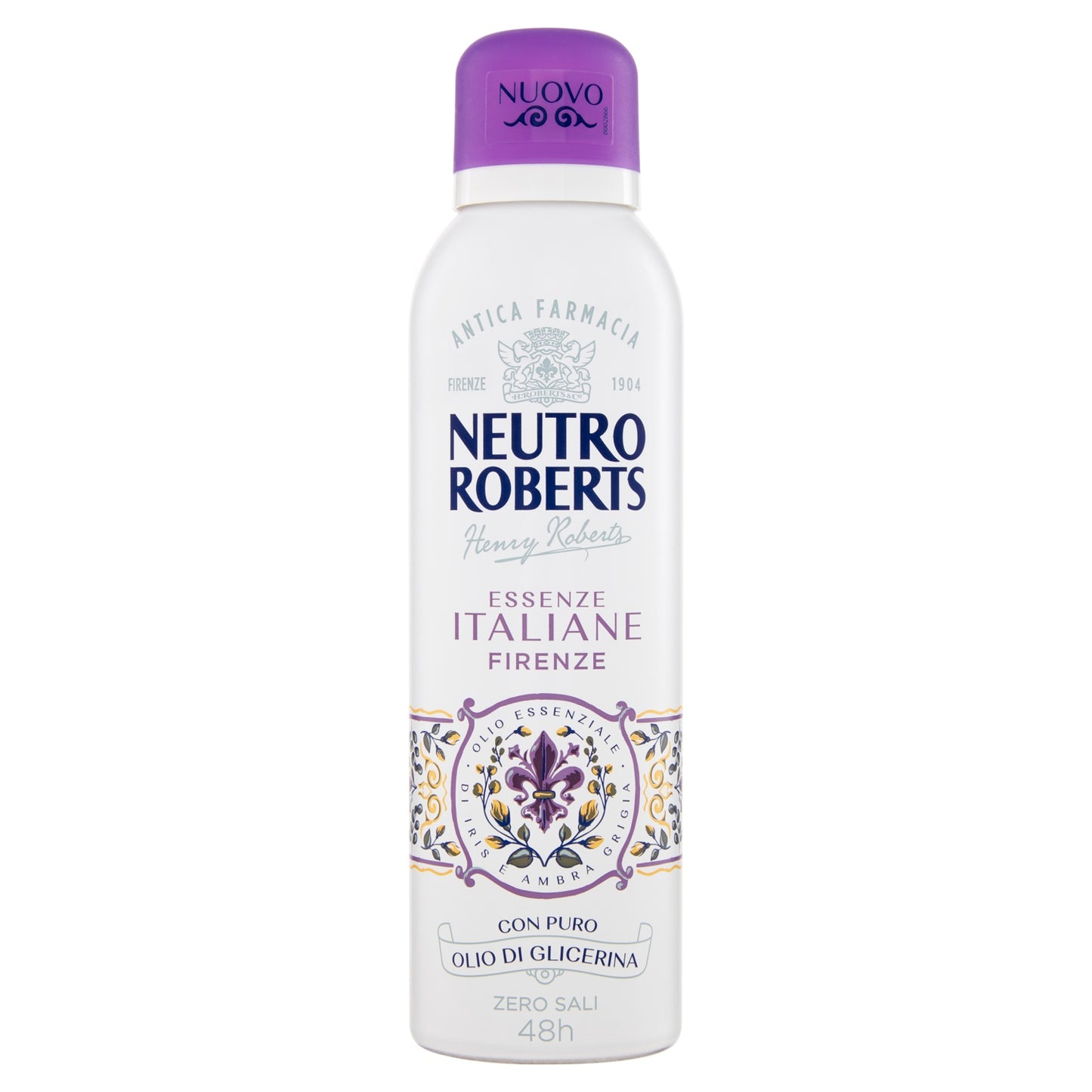 NEUTRO ROBERTS DEO SPRAY 200ML ESSENZE ITALIANE FIRENZE OLIO ESSENZIALE DI IRIS E AMBRA GRIGIA CON OLIO DI GLICERINA