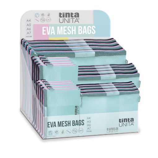 TINTA UNITA BUSTA IN EVA MESH CON CERNIERA E ZIPPER A4