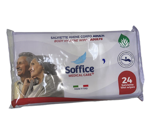 SOFFICE MEDICAL CARE SALVIETTE IGIENE CORPO ADULTI 24PZ ALOE VERA