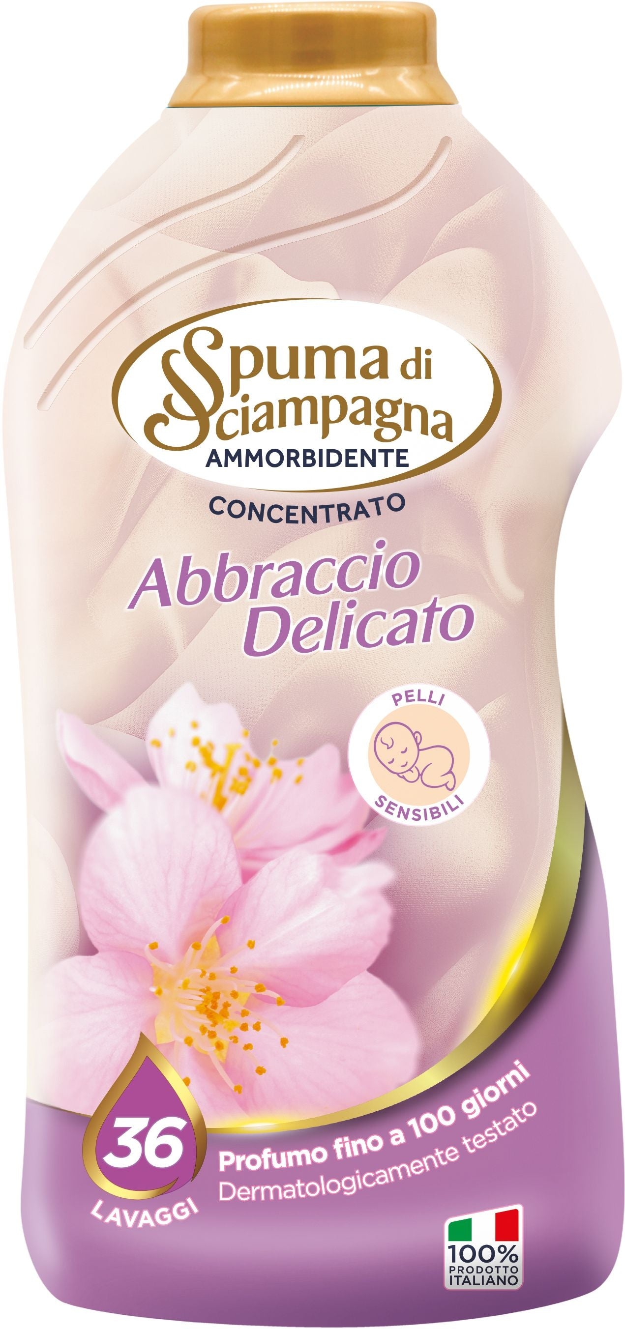 SPUMA DI SCIAMPAGNA AMMORBIDENTE CONCENTRATO 720ML 36LAV. ABBRACCIO DELICATO PELLI SENSIBILI