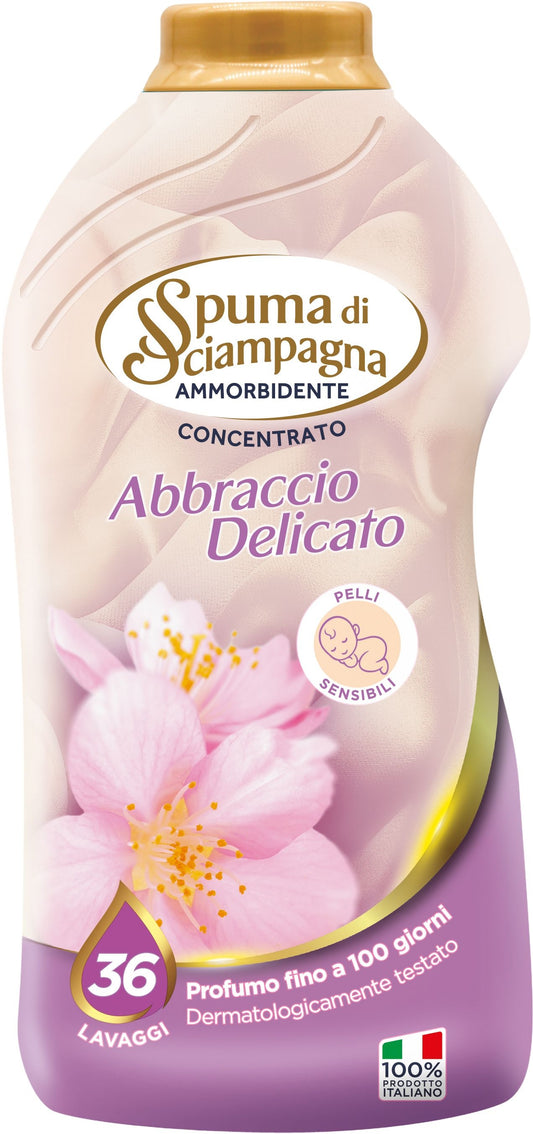 SPUMA DI SCIAMPAGNA AMMORBIDENTE CONCENTRATO 720ML 36LAV. ABBRACCIO DELICATO PELLI SENSIBILI