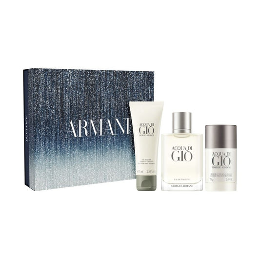 GIORGIO ARMANI ACQUA DI GIO' CONFEZIONE EDT 100M + DEO STICK 75G + GEL DOCCIA 75ML