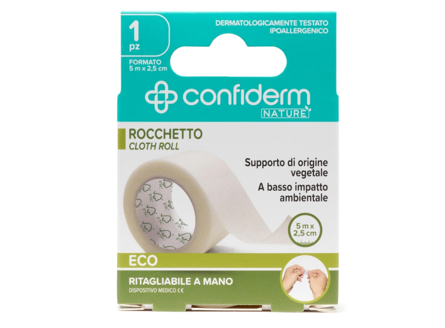 CONFIDERM ROCCHETTO ECO 5M X 2,5CM RITAGLIABILE A MANO