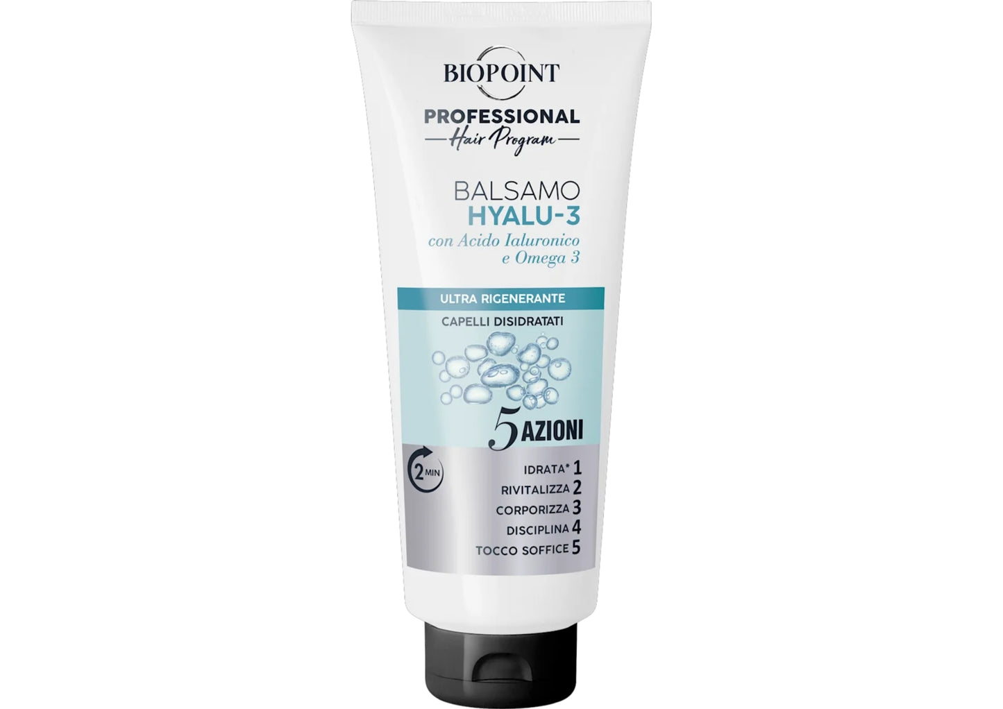 BIOPOINT BALSAMO 350ML HYALU-3 ULTRA RIGENERANTE CAPELLI DISIDRATATI 5 AZIONI