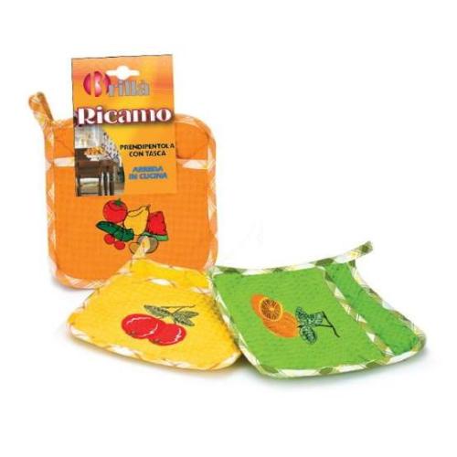 BRILLA' RICAMO PRESINA PRENDIPENTOLA CON TASCA 1PZ