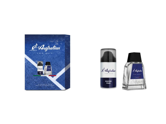 AUSTRALIAN FOR MEN BLU CONFEZIONE AFTER SHAVE 100ML + SCHIUMA DA BARBA 100ML