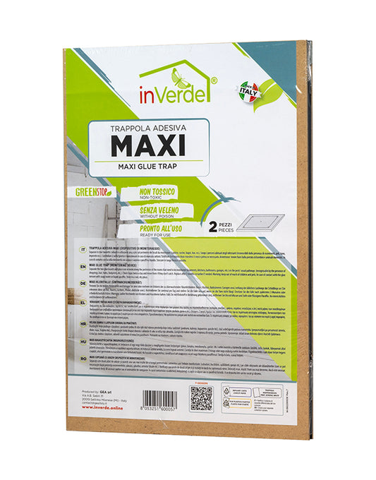IN VERDE TRAPPOLA ADESIVA MAXI GREENSTOP CM.19X28 2PZ