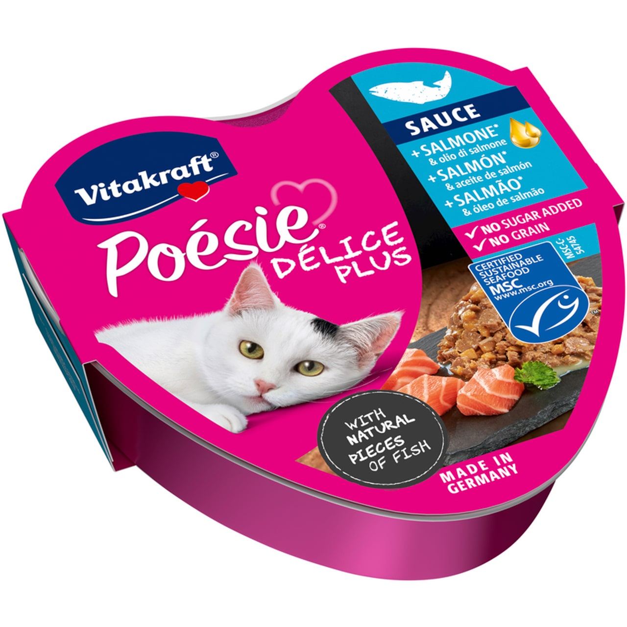 VITAKRAFT POESIE DELICE PLUS 85G SALMONE E OLIO DI SALMONE