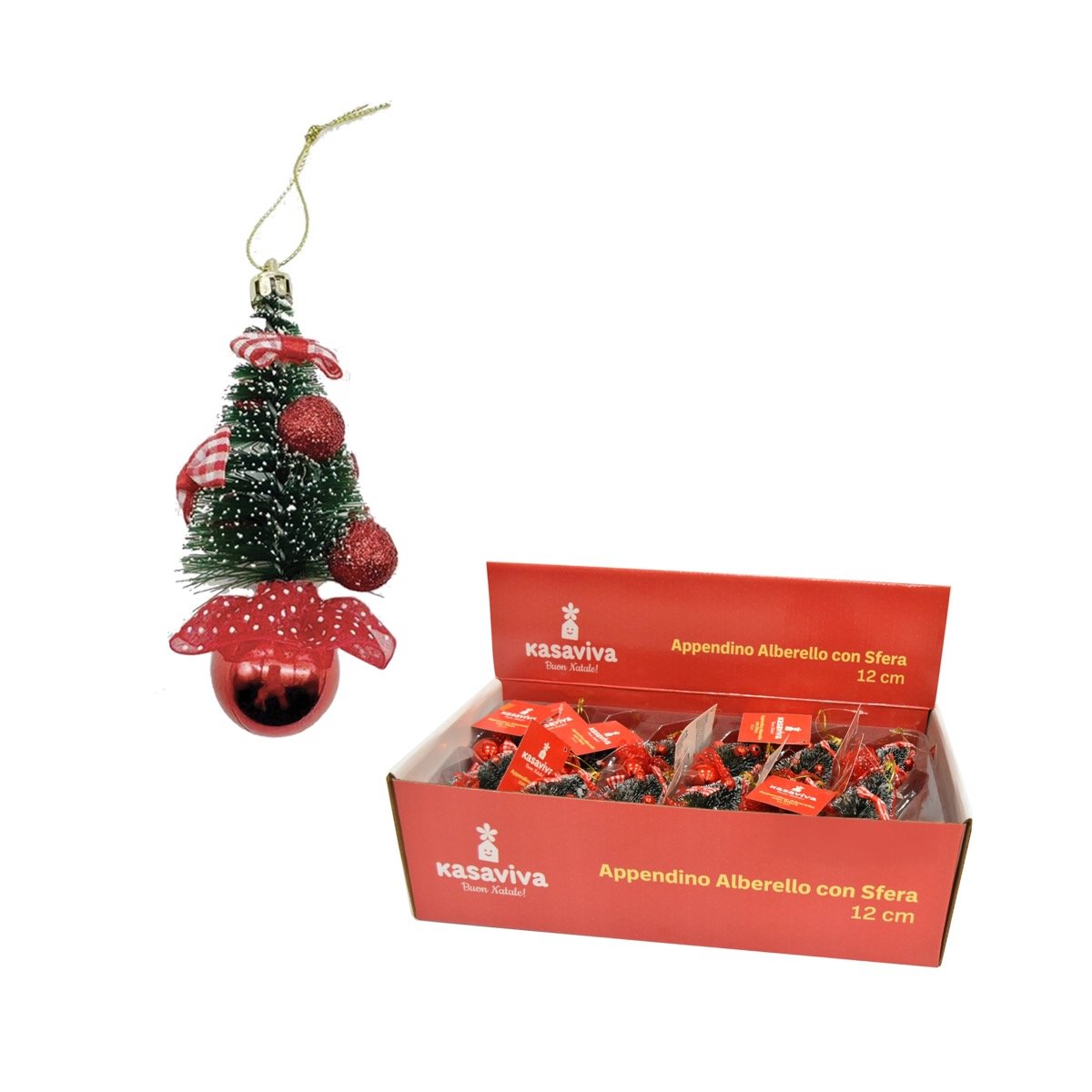 KASAVIVA NATALE APPENDINO ALBERELLO CON SFERA CM.12
