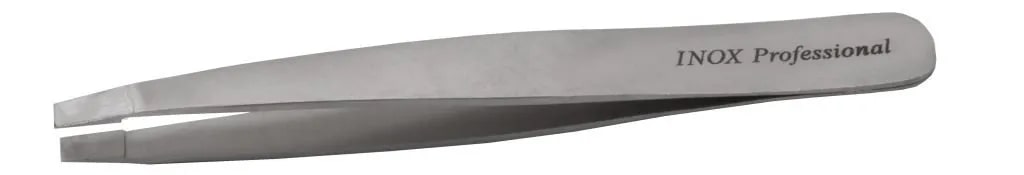 RBB PINZETTA INOX PUNTA OBLIQUA ACCIAIO INOX AISI 420