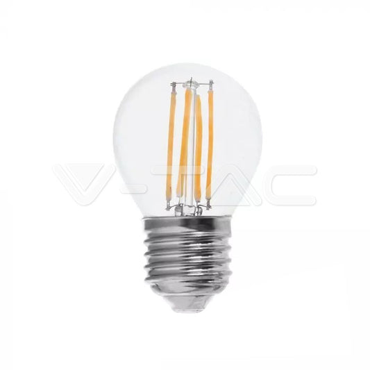 V-TAC LED P45 FILAMENT SFERA E27 6W=60 2700K