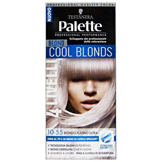 TESTANERA PALETTE TINTA COOL BLONDS 10-55 BIONDO PLATINO ULTRA