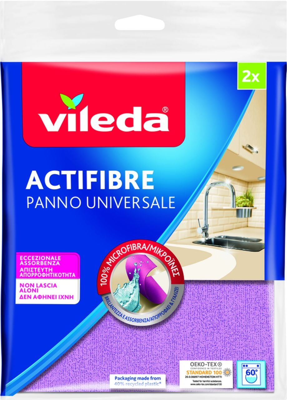 VILEDA ACTIFIBRE PANNO UNIVERSALE MICROFIBRA 2PZ