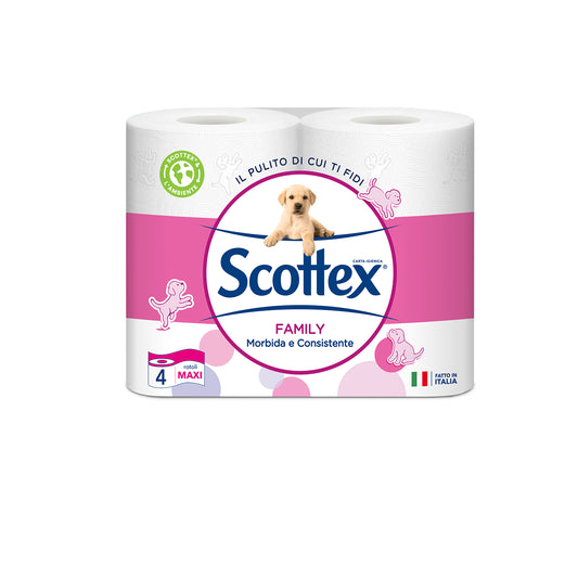 SCOTTEX CARTA IGIENICA FAMILY 4 ROTOLI MAXI