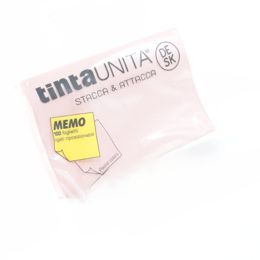 TINTA UNITA DESK STACCA & ATTACCA MEMO PASTEL COLORS 100 FOGLIETTI 125MM X 75MM
