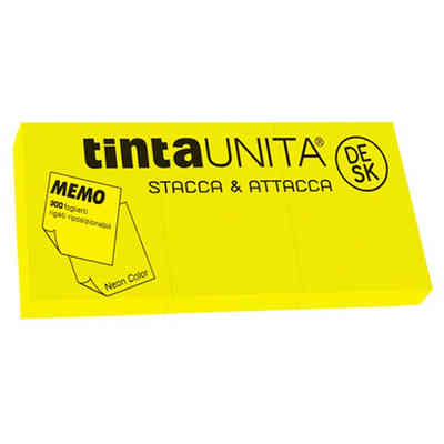 TINTA UNITA DESK STACCA & ATTACCA MEMO NEON COLORS 300 FOGLIETTI 40MM X 50MM