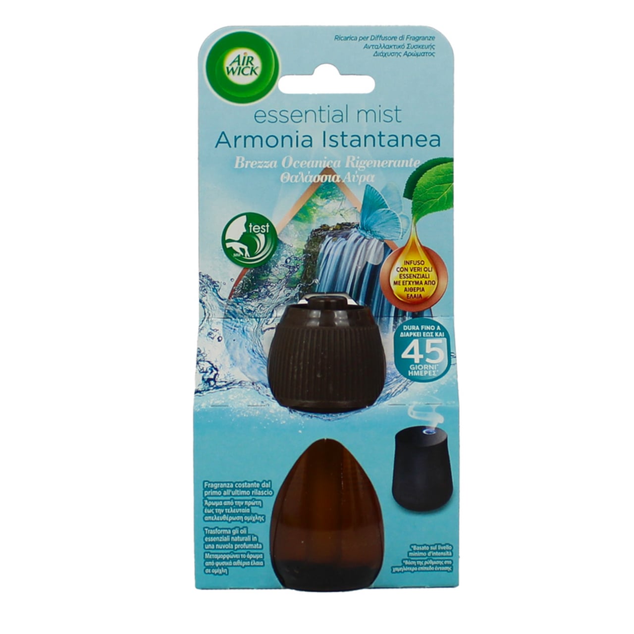 AIR WICK RICARICA AMPOLLA CON OLI ESSENZIALI BREZZA OCEANICA RIGENERANTE 45GG