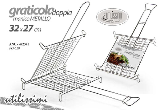 GICOS GRATICOLA DOPPIA MANICO METALLO CM.32X279,9