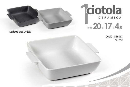 GICOS CIOTOLA CERAMICA CM.20X17X4,5 COLORI ASSORTITI