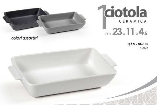 GICOS CIOTOLA CERAMICA CM.23X11X4,5 COLORI ASSORTITI