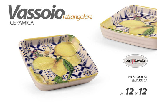 GICOS VASSOIO QUADRATO CERAMICA CM.12X12