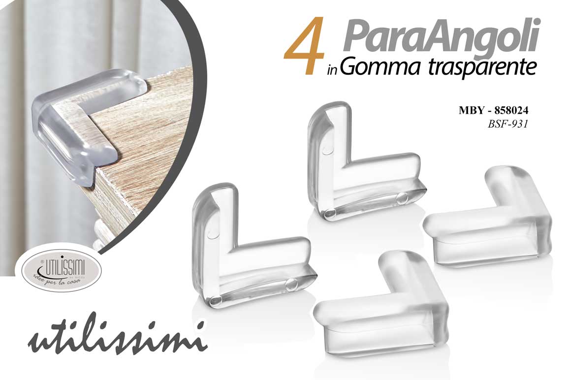 GICOS PARA ANGOLI IN GOMMA TRASPARENTE 4PZ