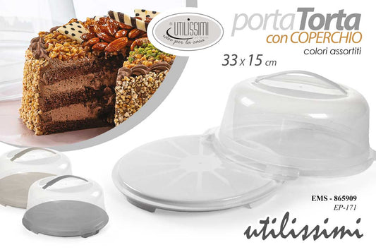 GICOS PORTA TORTA CON COPERCHIO CM.33X15 COLORI ASSORTITI